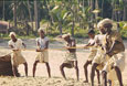 INDIEN-Goa-Fischer-beim-Netzeinholen